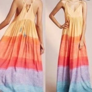EUC Anthropologie Setting Sun Maxi Dress